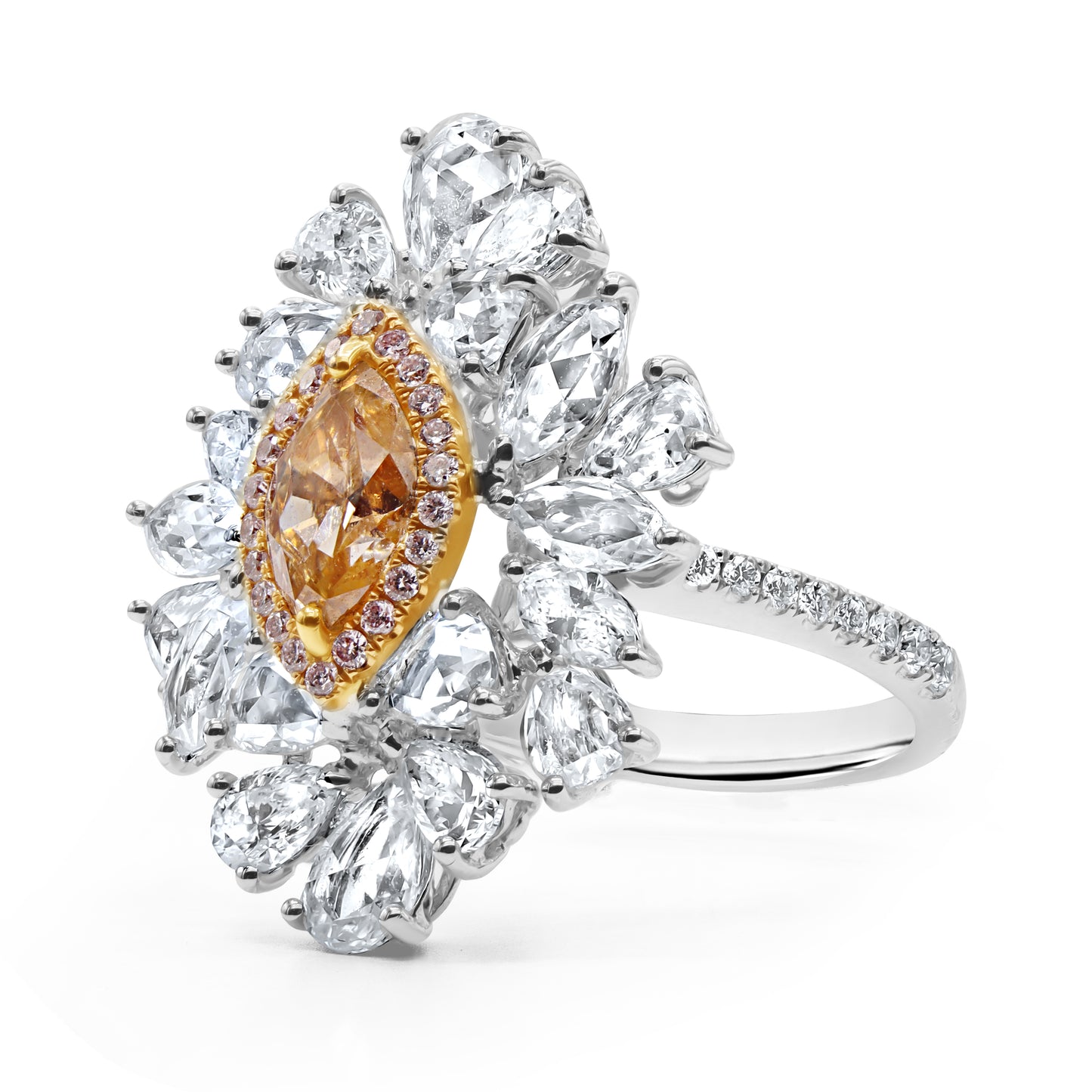 Colored Diamond Gold Ring