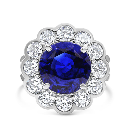 Blue Sapphire Platinum Ring