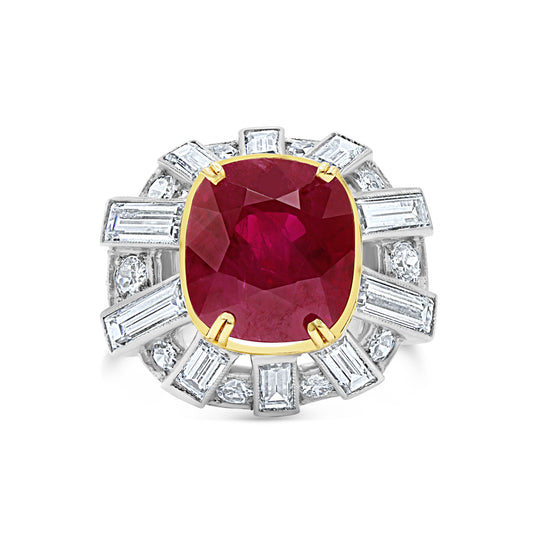 Red Ruby Platinum Ring