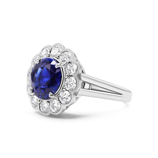 Blue Sapphire Platinum Ring