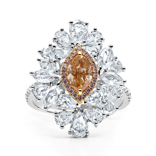 Colored Diamond Gold Ring