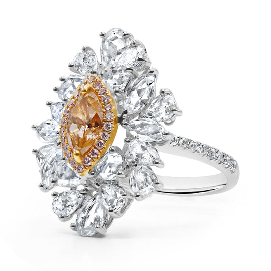 Colored Diamond Gold Ring