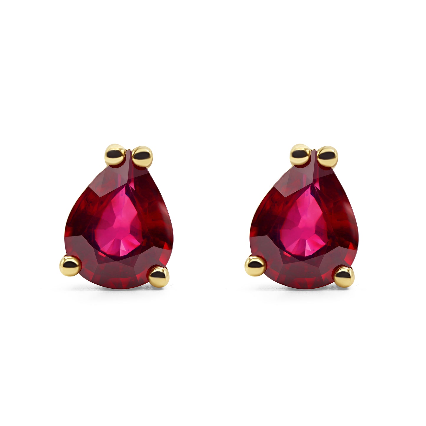 Pear Ruby Earrings