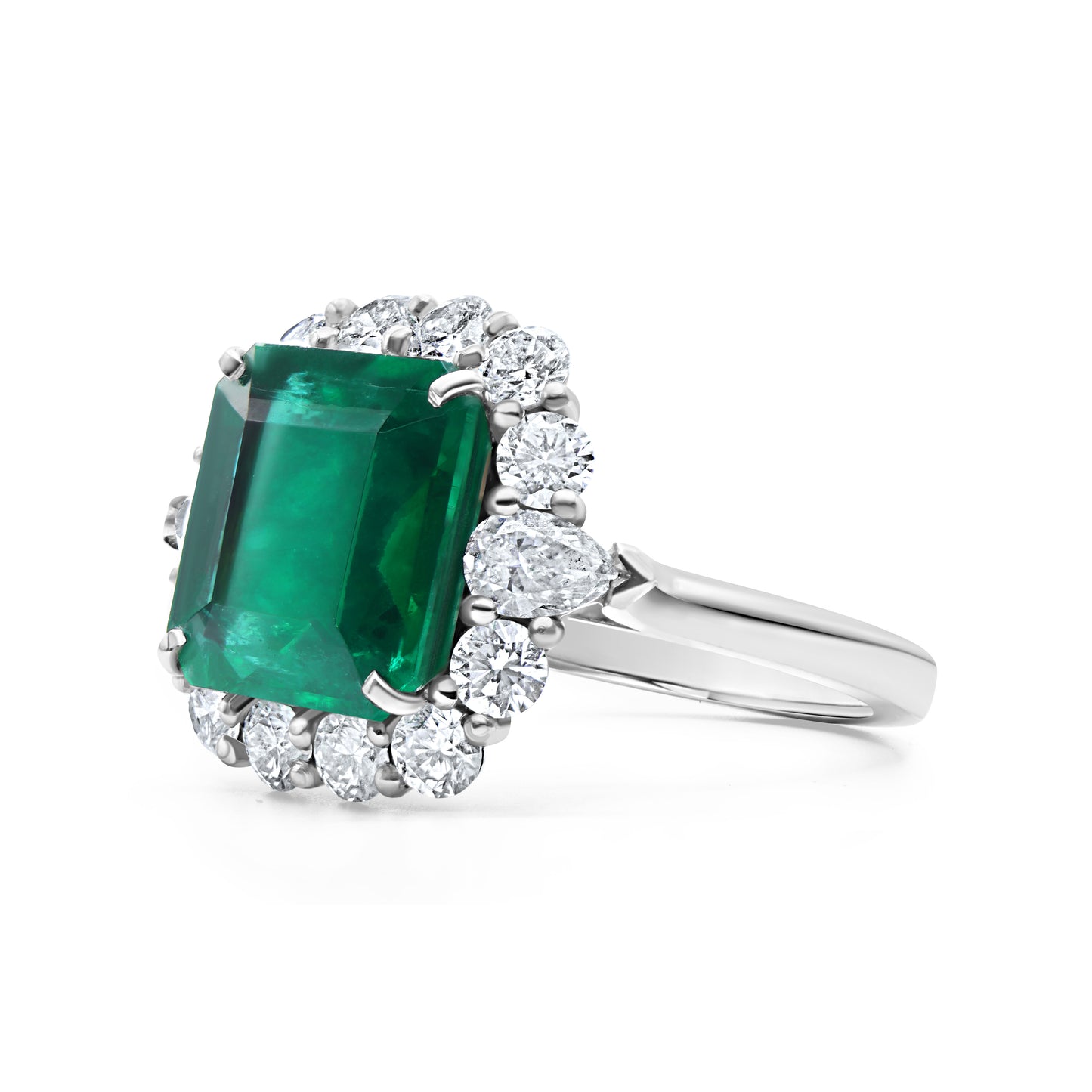 Emerald Platinum Ring